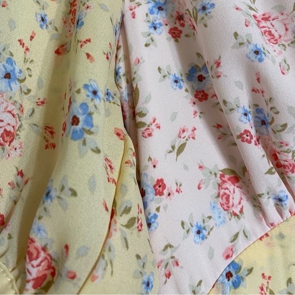 Jun & Ivy Patchwork Flower Silky Dress - Picture 6 of 16